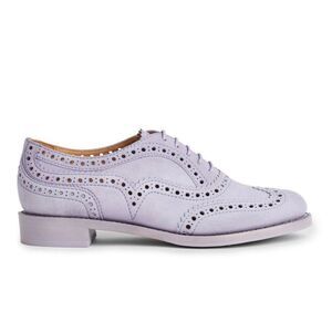 The Office of Angela Scott Mr. Doubt Lilac Leather Women's Cutout Brogue Oxford
